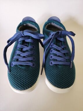 Allbirds Tree Pipers in Deep Emerald with Blizzard Soles (Knit Athletic Sneakers